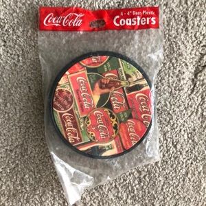 Coca-Cola Deco plastic coasters